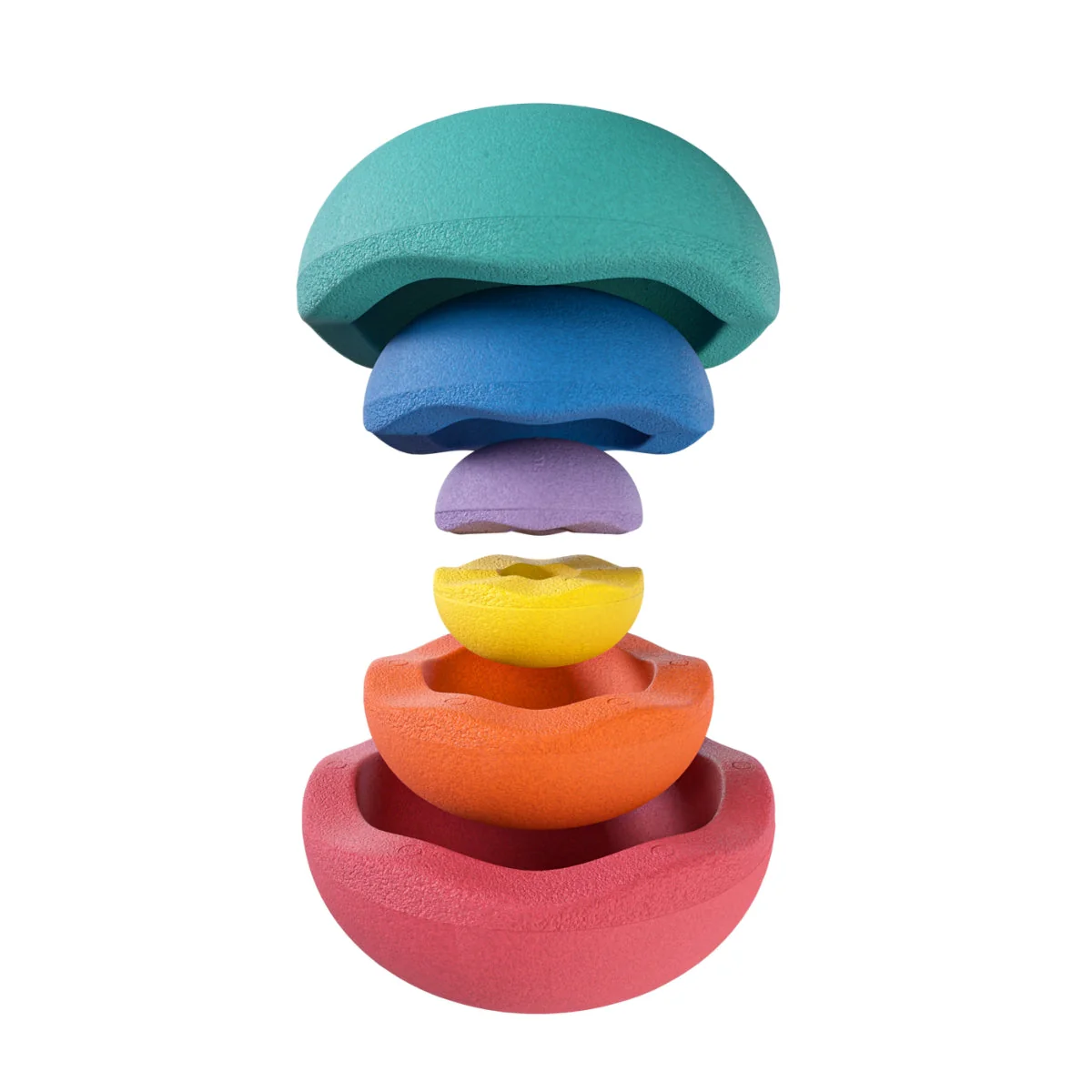 Stapelstein Balance Stepping Stones - Inside, Set of 6, Rainbow Classic - Image 9