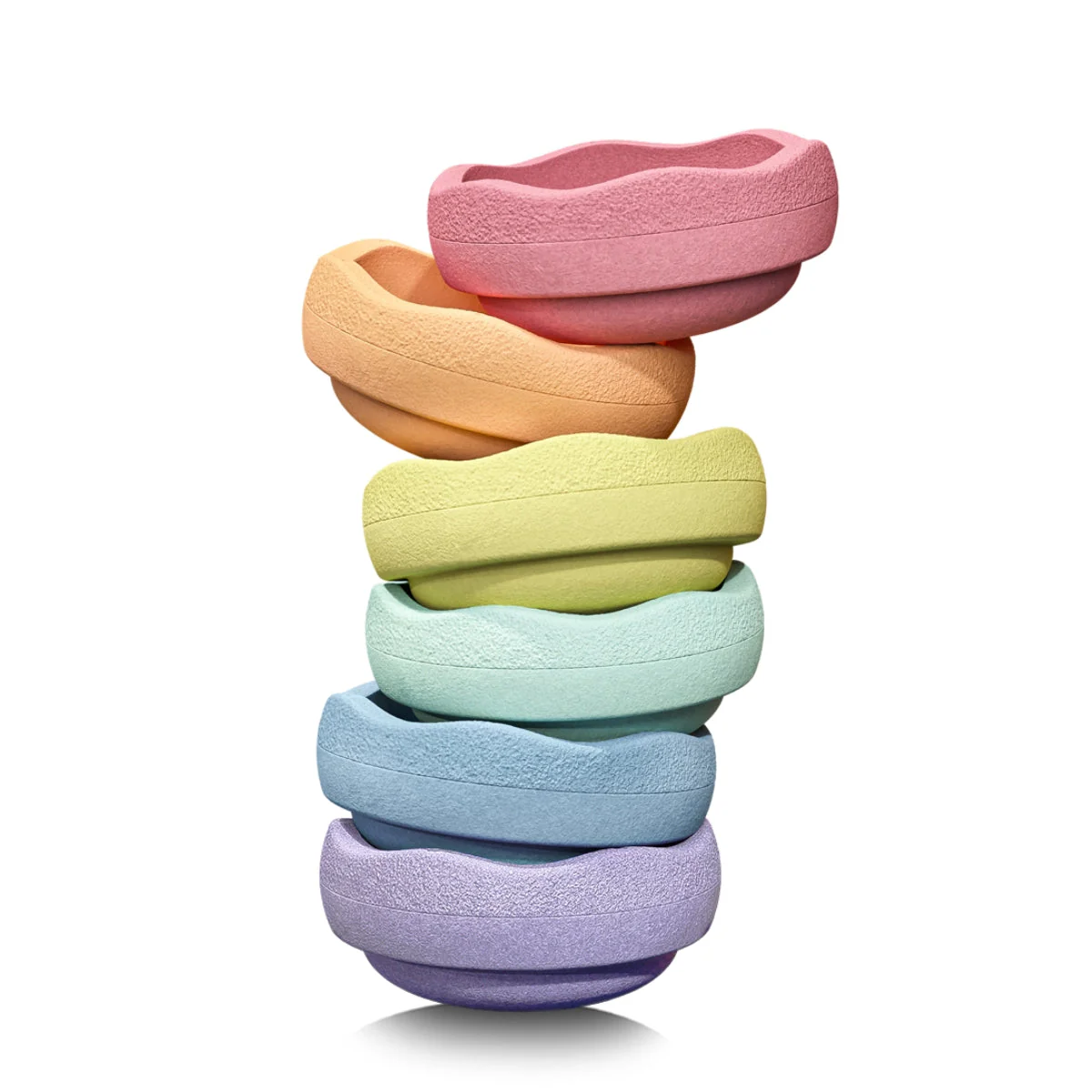 Stapelstein Balance Stepping Stones - Original + Board Combination, Set of 8, Rainbow Pastel Complete - Image 12