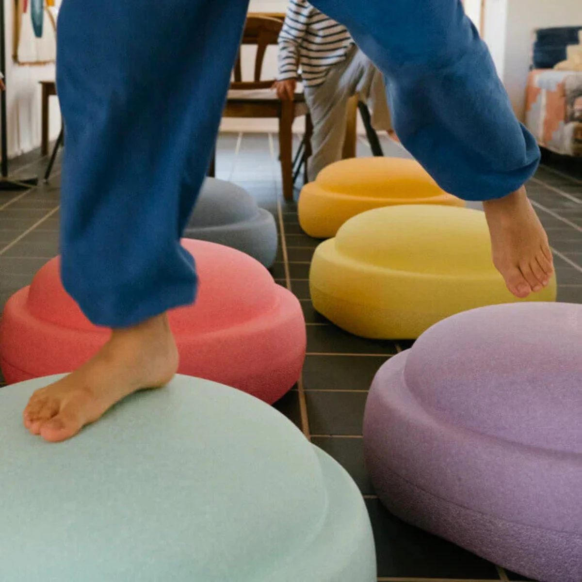 Stapelstein Balance Stepping Stones - Grow XL, Set of 6, Rainbow Pastel - Image 3