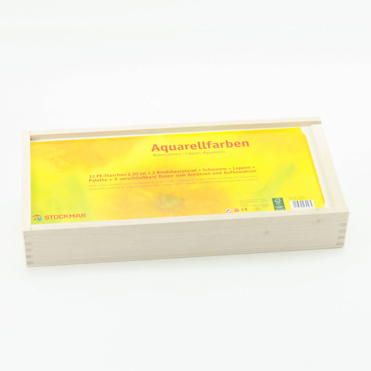 STOCKMAR Aquarelle Watercolours 12x20 ml in Wooden Box with accessories - Image 8