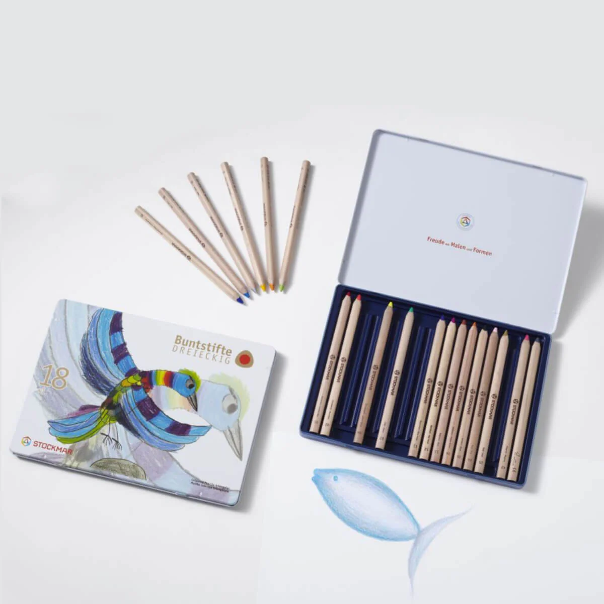 STOCKMAR Coloured Pencils Triangular in Tin 18+1 - Image 10