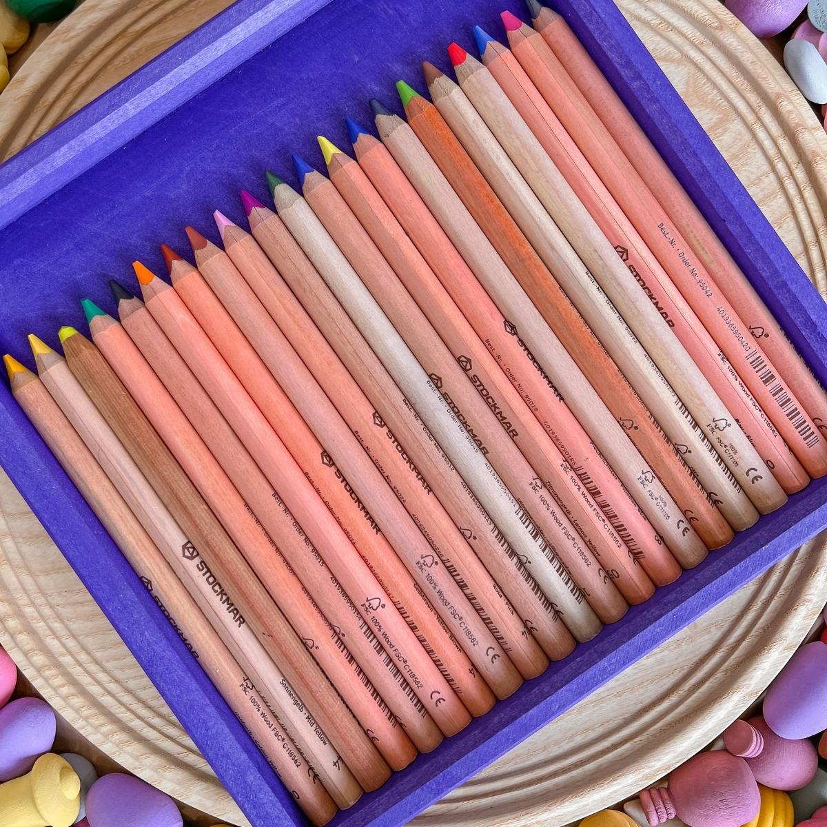 STOCKMAR Coloured Pencils Triangular in Tin 24+1 - Image 17