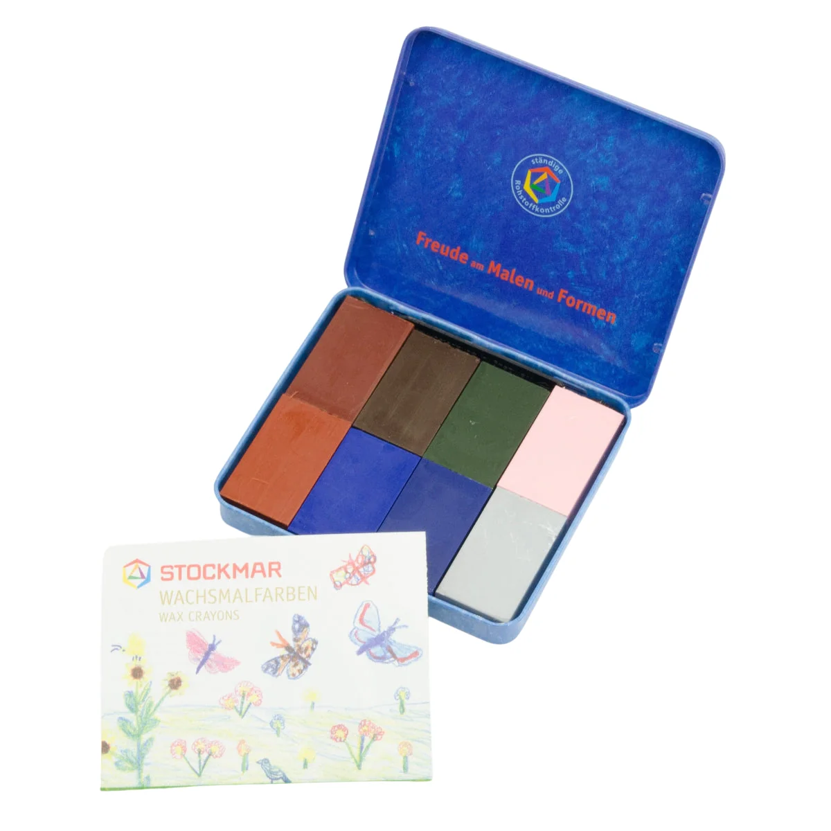 STOCKMAR Wax Block Crayons - 8 Blocks in Tin, Supplementary Set - Image 2