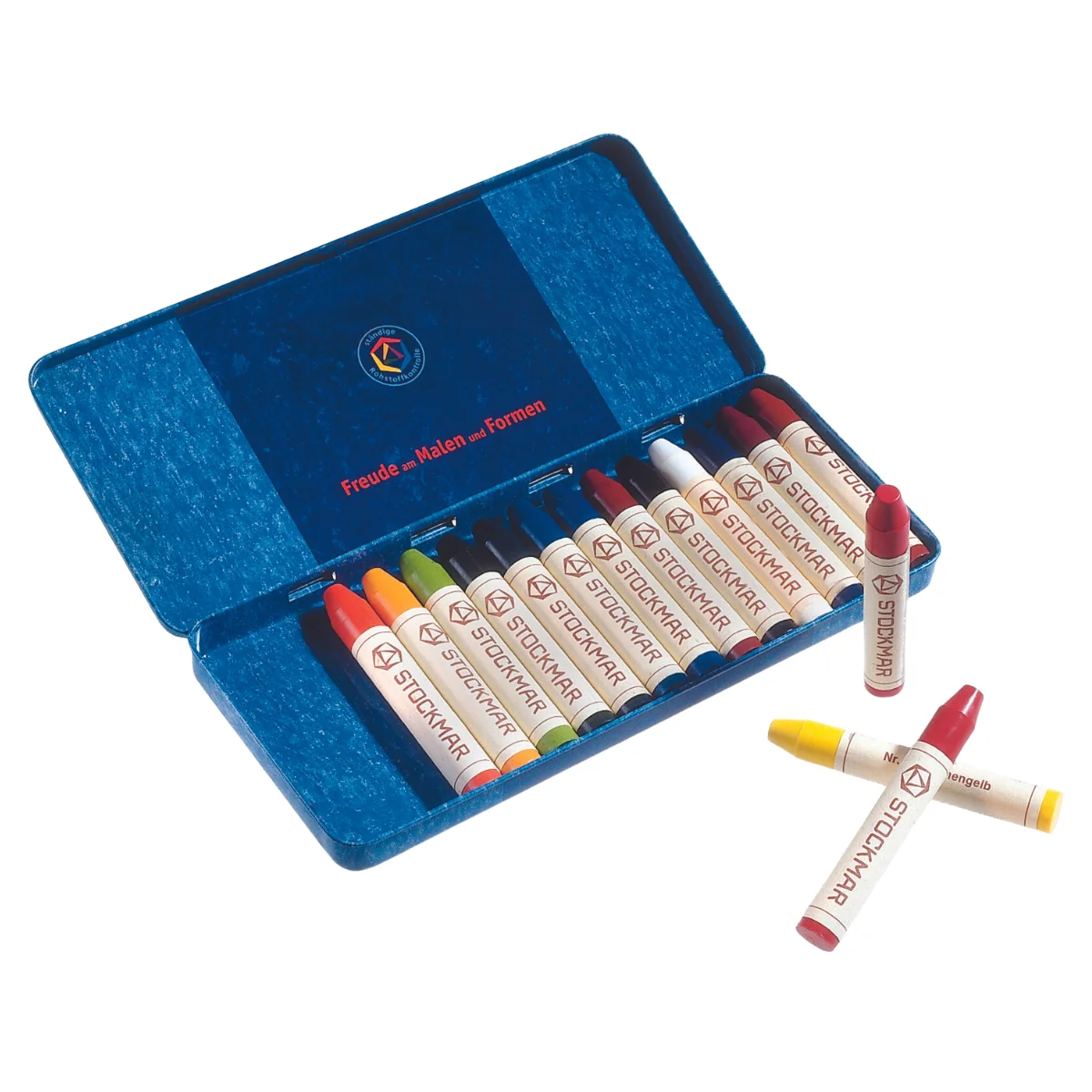 STOCKMAR Wax Stick Crayons - 16 Sticks in Tin, Extended Standard Mix - Image 5