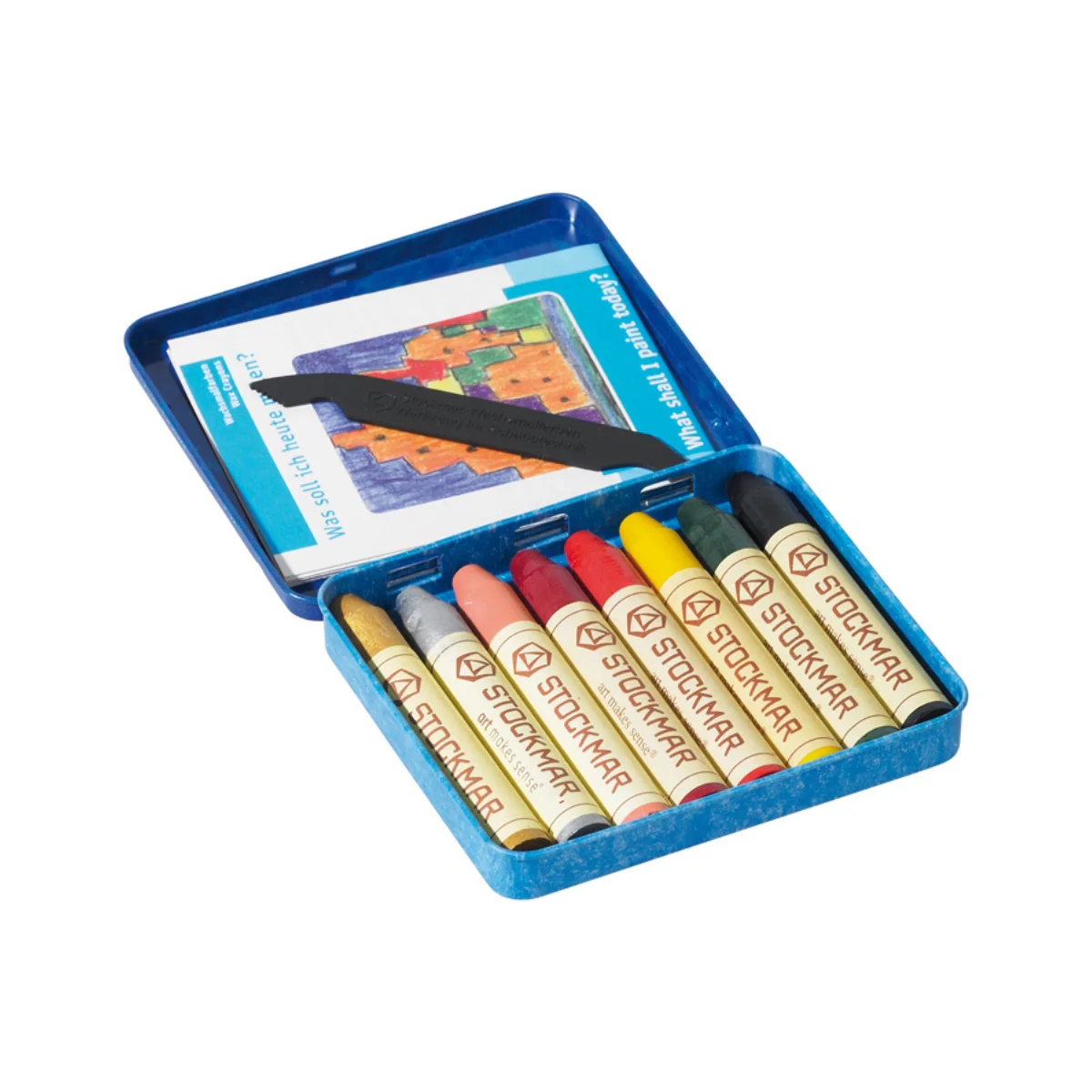 STOCKMAR Wax Stick Crayons - 8 Sticks in Tin, Supplementary Set 2