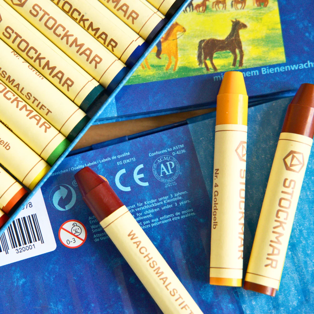 STOCKMAR Wax Stick Crayons 12 Sticks in Cardboard Box - Image 3