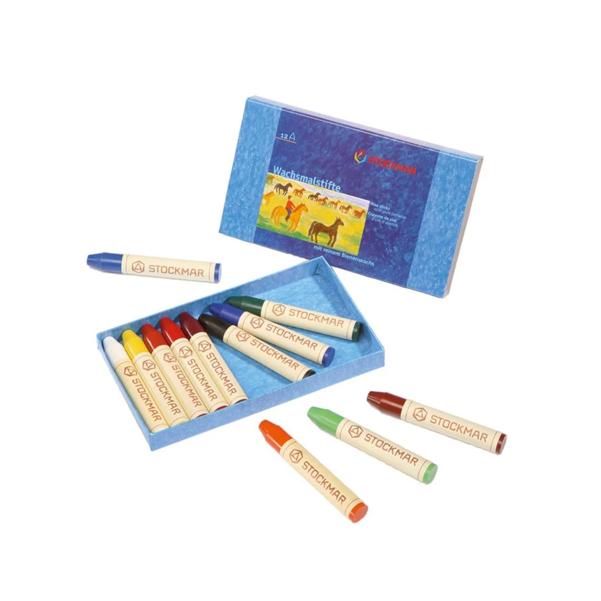 STOCKMAR Wax Stick Crayons 12 Sticks in Cardboard Box - Image 7
