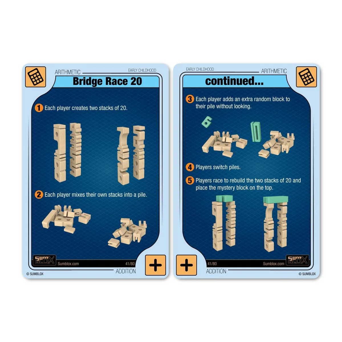 SumBlox Minis Basic Set 80 Blocks & 80 Activity Cards - Image 8