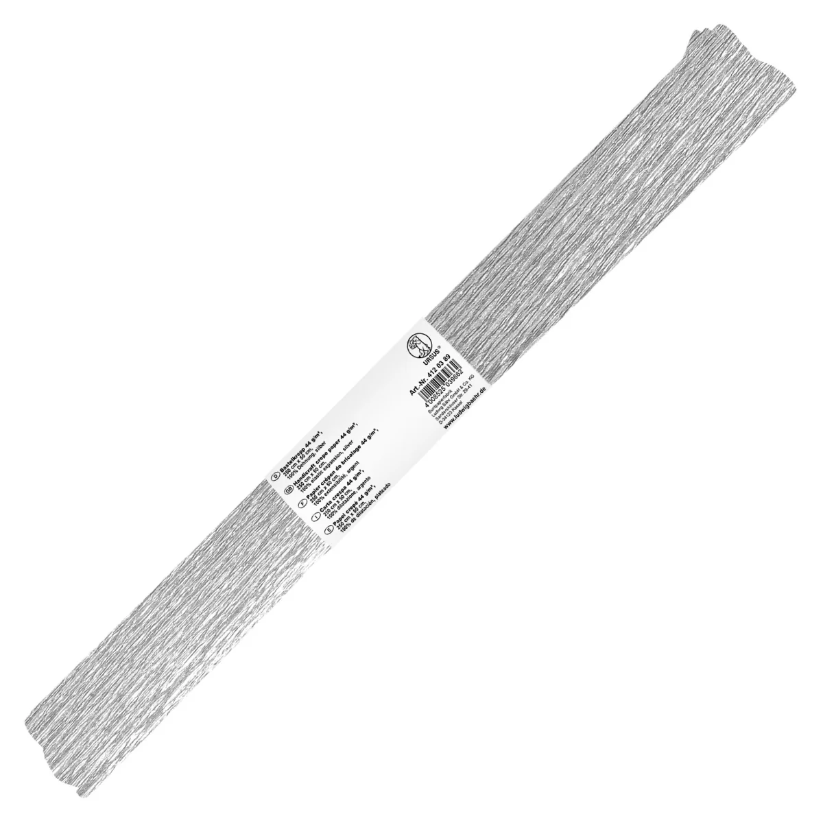 URSUS Crepe Paper - 1 Roll, Silver