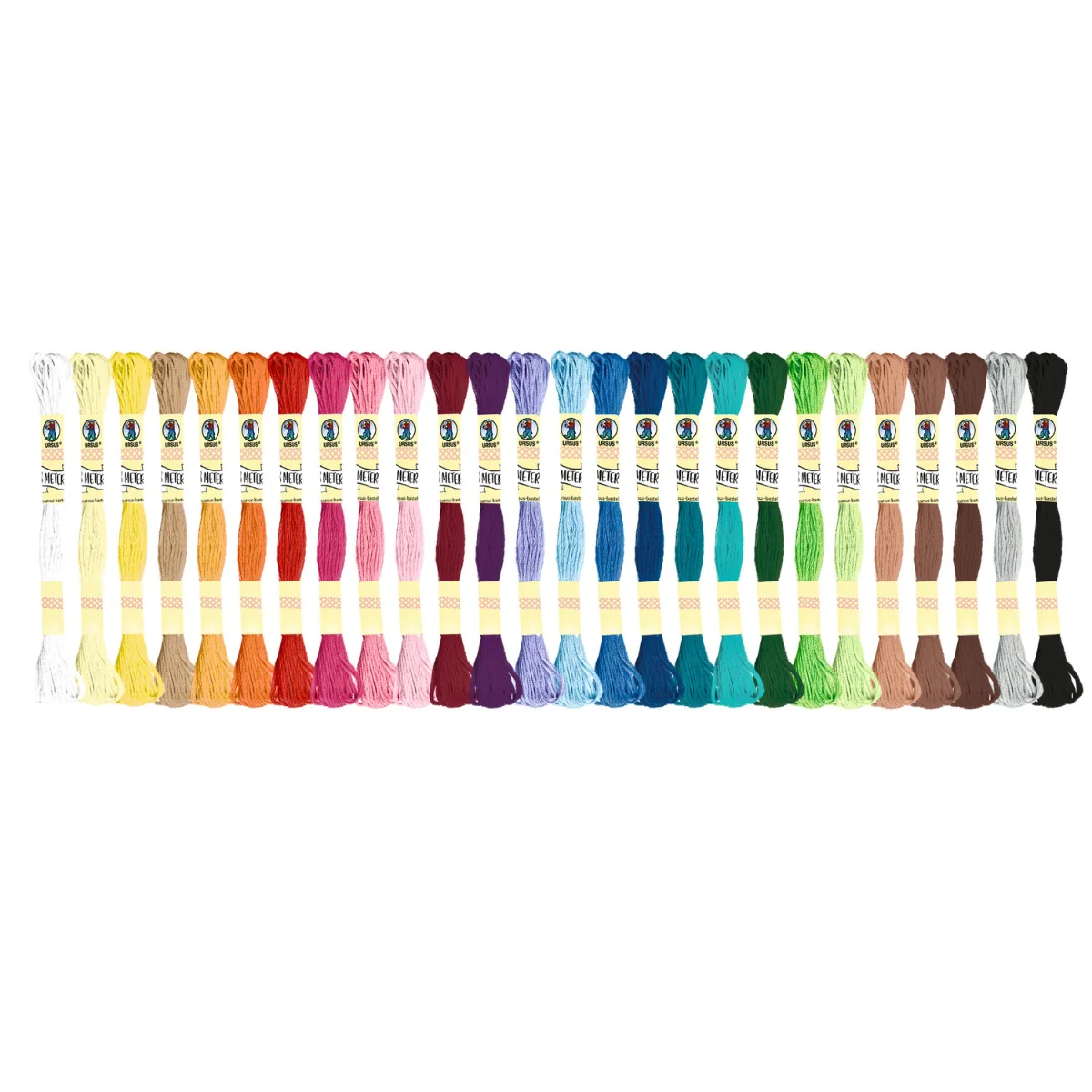 URSUS Cotton Embroidery Thread - Pack of 52, 26 Colours - Image 3