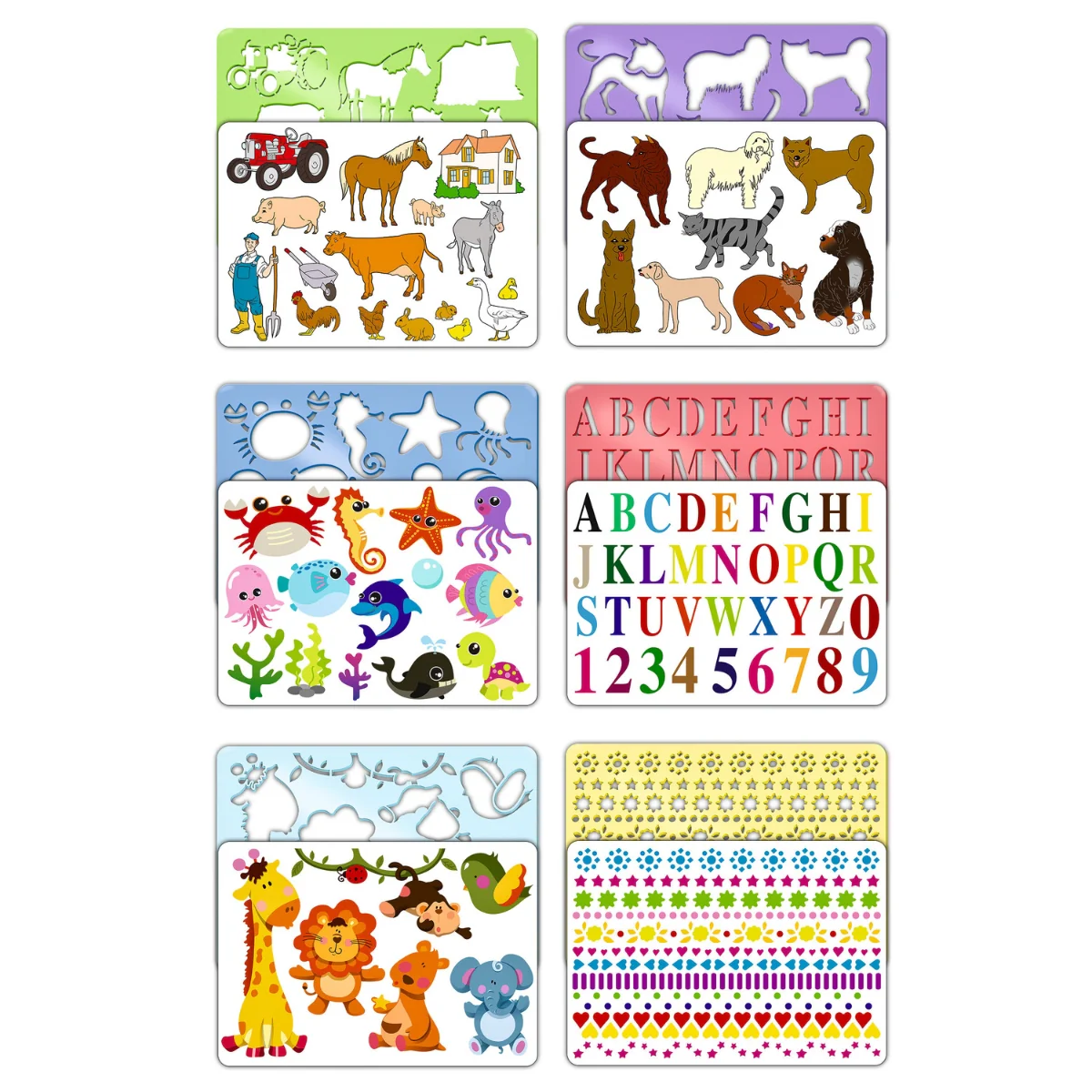 URSUS Painting Stencils - Set of 6 - Animals - Image 4