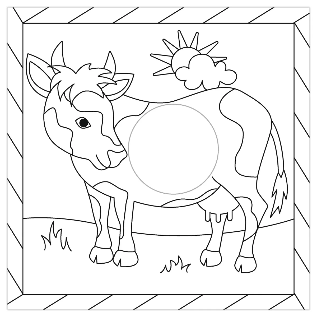 URSUS Colouring Pages with 3D Honeycomb Ball - 6 Sheets - Farm - Image 11