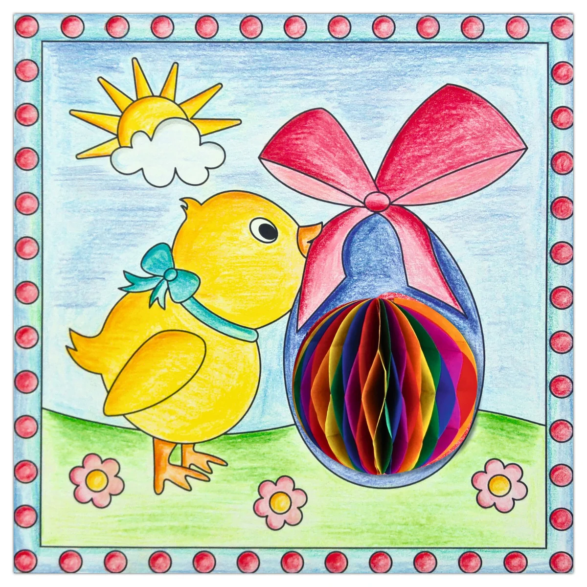 URSUS Colouring Pages with 3D Honeycomb Ball - 6 Sheets - Spring - Image 6