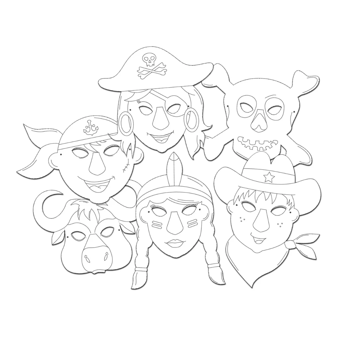 URSUS Paper Mask Kit - Set of 6 - Adventure - Image 2
