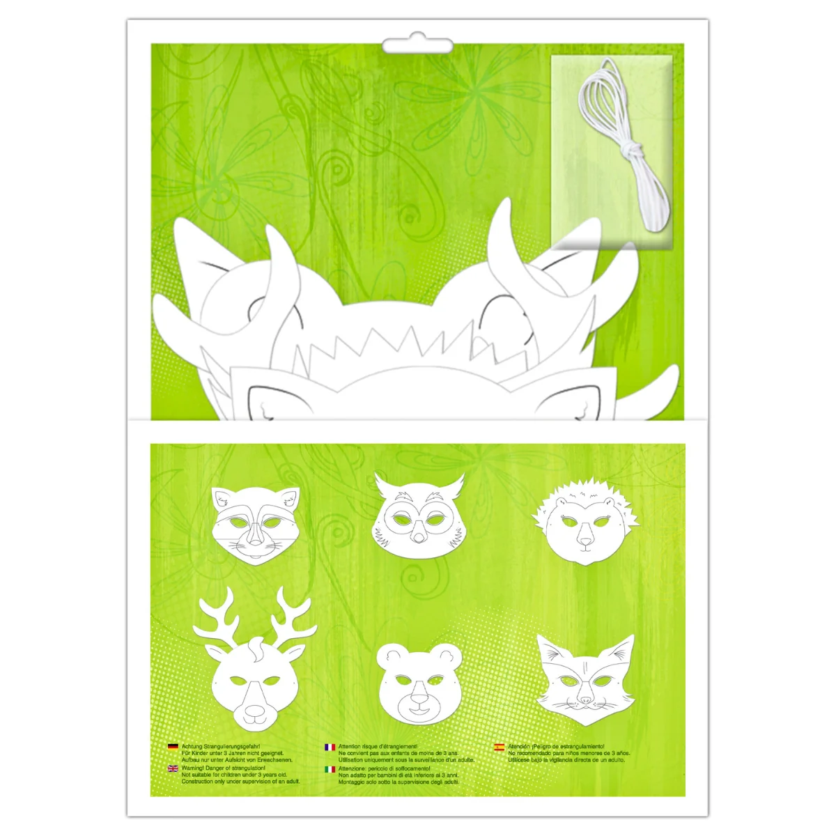 URSUS Paper Masks Kit - Set of 6 - Forest Animals - Image 3