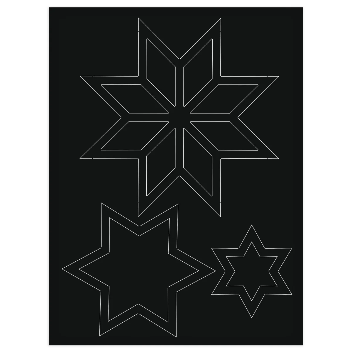 URSUS Window Art Kit - Set of 12 - Christmas Trees & Stars - Image 4