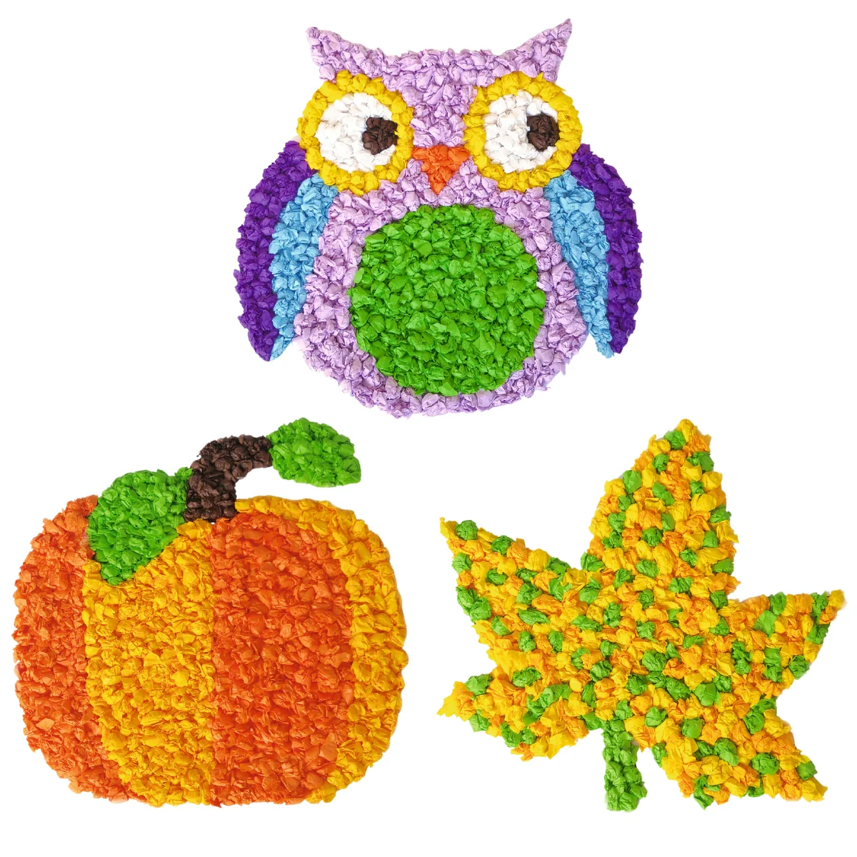 URSUS Scrunched Tissue Picture Kit - Set of 6 - Autumn - Image 2