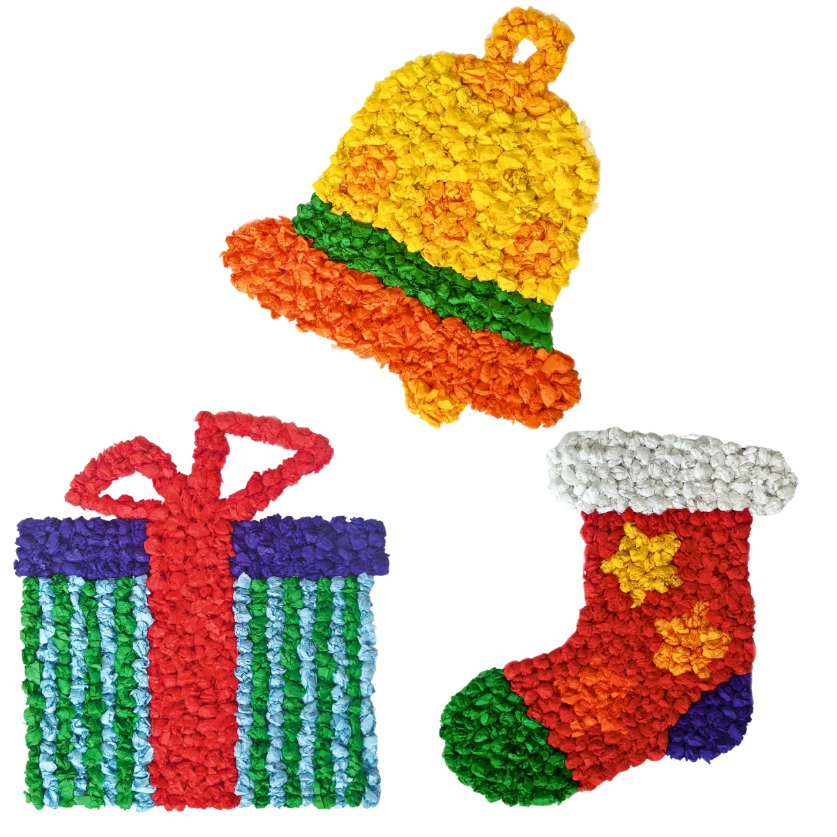 URSUS Scrunched Tissue Picture Kit - Set of 6 - Christmas - Image 2