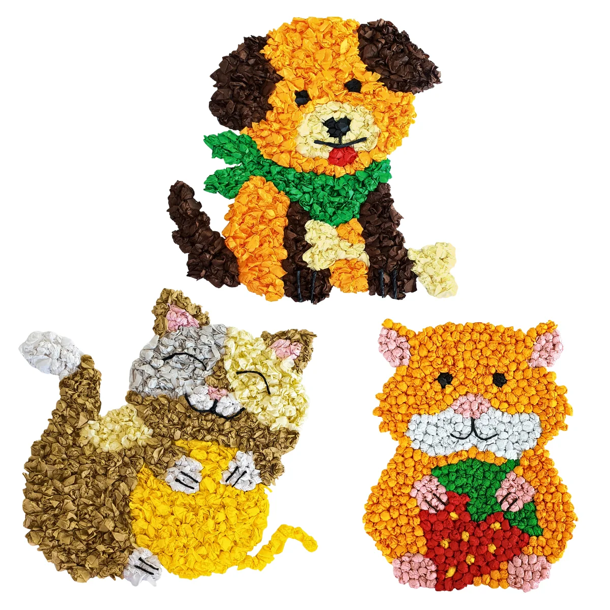 URSUS Scrunched Tissue Picture Kit - Set of 6 - Pets