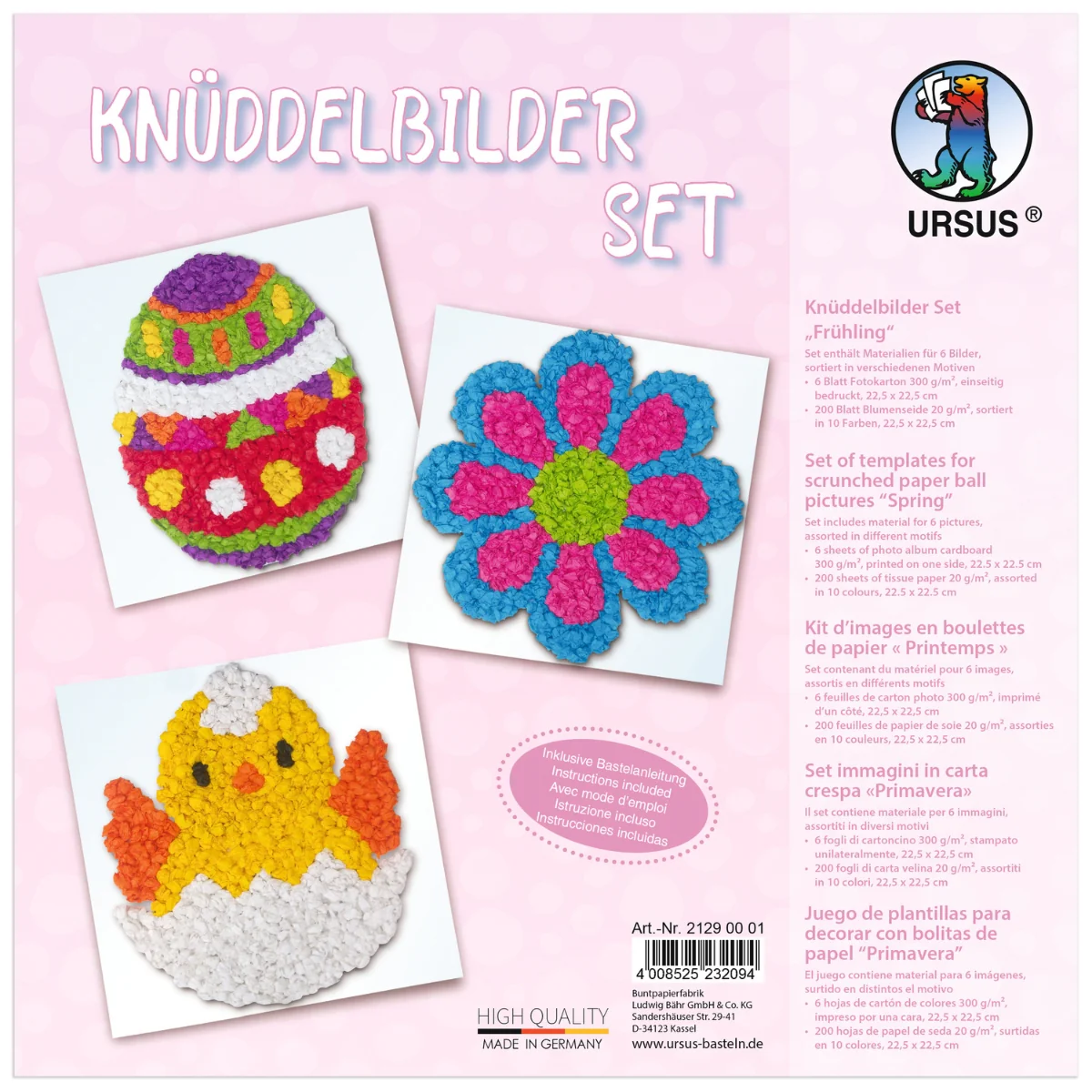 URSUS Scrunched Tissue Picture Kit - Set of 6 - Spring - Image 10