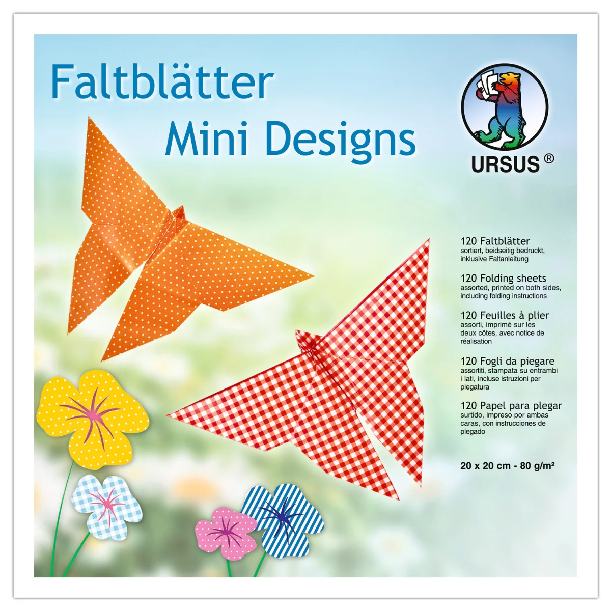 URSUS Double-Sided Origami Folding Paper with Instructions - 120 Sheets, 10 Colours - Image 36