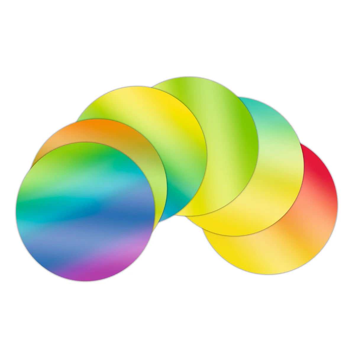 URSUS Rainbow Folding Paper - 100 Sheets - Round, 15cm