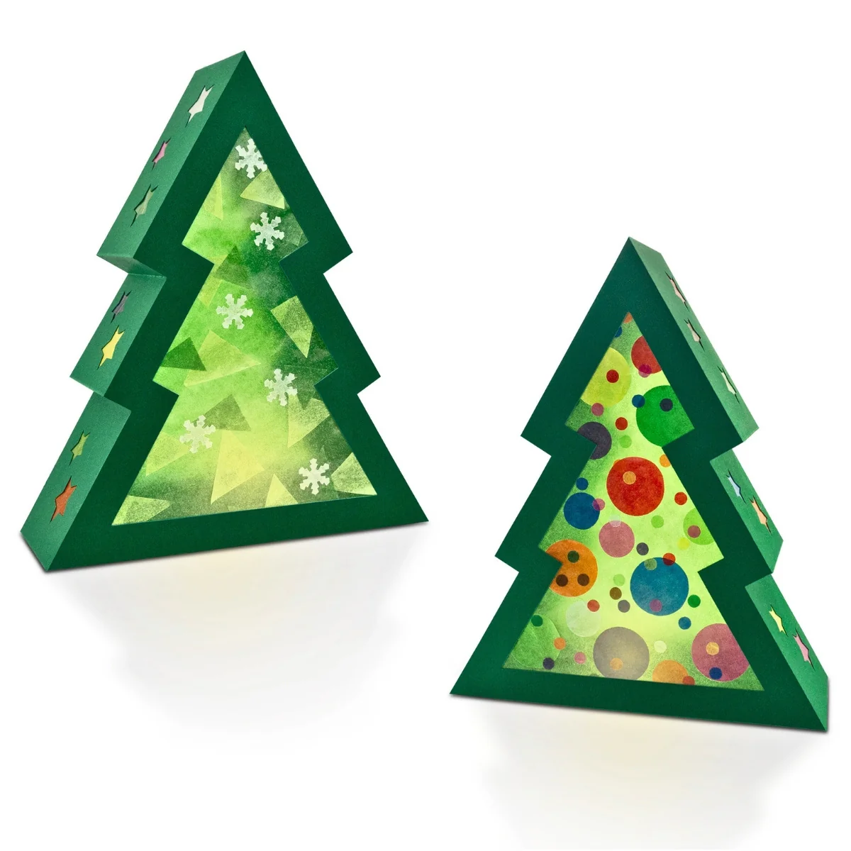 URSUS Paper Lantern Kit - Set of 24 - Christmas Tree, Multicoloured