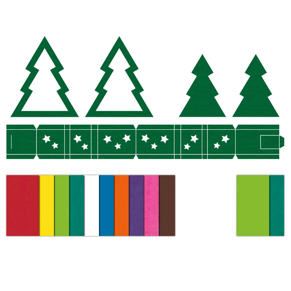 URSUS Paper Lantern Kit - Set of 24 - Christmas Tree, Multicoloured - Image 2