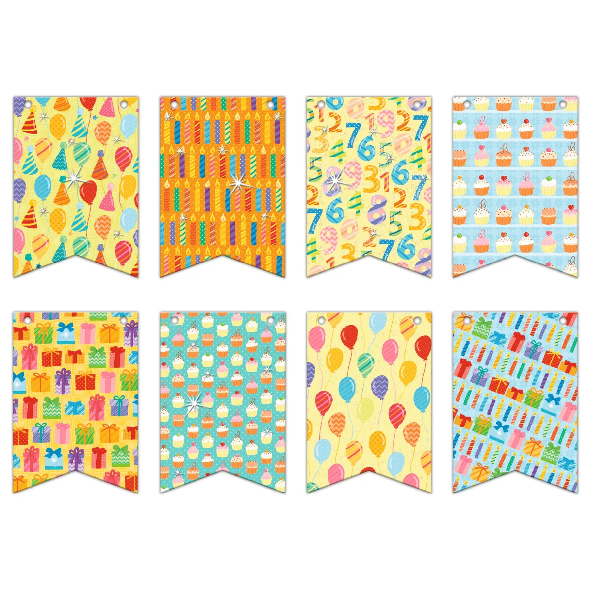 URSUS Pennant Banner - 24 Pennants, 8 Designs - Party Time - Image 2