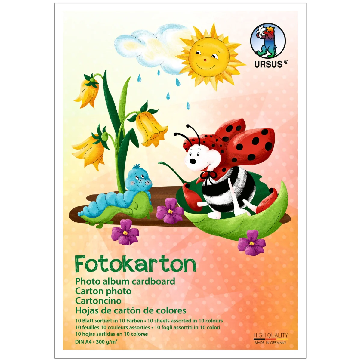 URSUS Cardboard - 10 Sheets, 10 Colours - A4 - Image 14